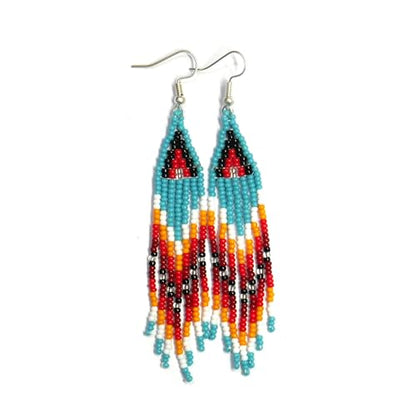 Beaded Hair Clips Native American Style Handmade Collection (Capri Blue) - color: Capri Blue