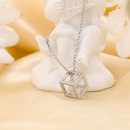 925 Sterling Silver Necklace for Women Trendy, Charming Layered Necklace with Cubic Zirconia Pendant for Her Womens Dainty Diamond Choker Necklaces Holiday Jewelry Gifts for Mom Wife Daughter Lover - color: Blue