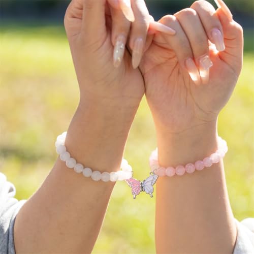 YGLINE Tree of Life Yoga Healing Stone Bracelets,Multilayer Lotus Chakra Stone Reiki Bracelet Sets,Anxiety Crystal Natural Stone,for Women Stress Relief - color: butterfly 1