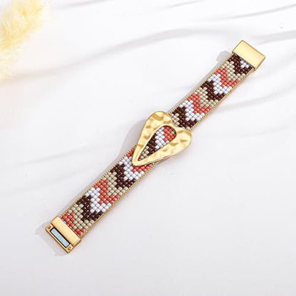 WOWORAMA Boho Leather Wrap Bracelet for Women Trendy Multi Layered Leather Bracelets Wide Western Stackable Wristband Cuff Bangles Statement Bracelet Jewelry - color: Colorful