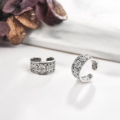 Celtic Knot/Celtic Knot/Bat/Filigree Viking Earrings 925 Sterling Silver Non Piercing Ear Cuff Earrings Cool Earring Cuff for Women Men - color: filigree-A