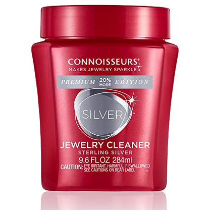 CONNOISSEURS Premium Edition Jewelry Cleaner, Value Size 9.6oz - Pick from Fine, Silver or Delicate Jewelry Cleaner - style: Silver Cleaner Premium - 9.6 Ounce