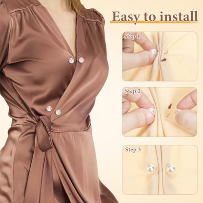 6 PCS Pearl Brooch Pins_Pearl Safety Pins Sweater Clips Brooch Safety Pi·ns Alloy Faux Jewelry Brooches Clothing Buttons Pear·l Pi·n Clasp for Women Dress Skirt Shirt Collar and Shawl