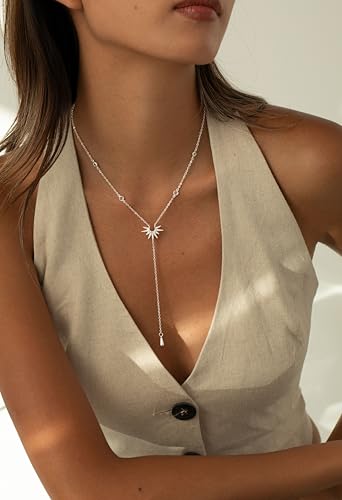 CHESKY Long Necklace for Women, 14k Gold Plated/Streling Silver Lariat Y Necklaces - style: y necklace 05
