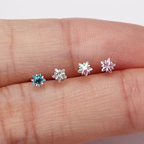 20G 18G 16G Cubic Zirconia Nose Rings Studs 316L Surgical Steel Hypoallergenic Nose Piercings Jewelry for Women Men CZ 2mm-3mm 24 Pcs - color: D-1:20G L Shaped + Silver Tone