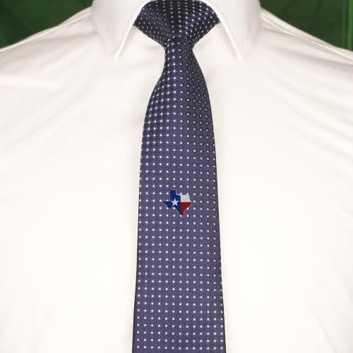 Men’s Tie Tack Tie Pin with Chain – Classic Lapel Pin Accessory for Dress Shirts, Suits & Formal Wear - style: Texas