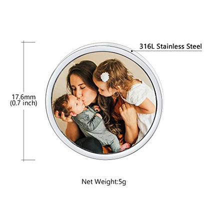 Custom4U Custom Photo Cufflinks for Men Father of the Bride Gifts - color: A-Photo-Steel