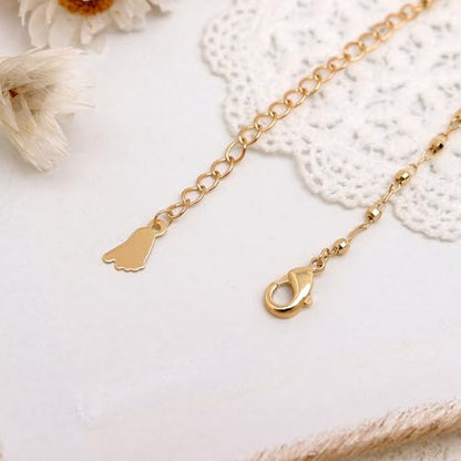 Silver Heart Charm Link Anklet for Women, Adjustable Handmade Cubic Zirconia Stackable Waterproof Summer Beach Chain Anklets Jewelry Accessories Gift - color: Gold Heart Charm
