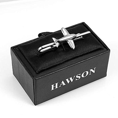 HAWSON 2 inch Tie Clip for Men-Novelty Sport Necktie Bar Clip,Tie Pin,Special Interesting Gift for Men - style: Airplane