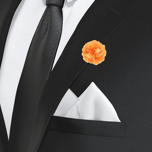 PATIKIL Flower Boutonnieres Pin, Lapel Pin for Men Camellia Flower for Suit Wedding Graduation Anniversary Graduation Outfit Accessories - color: Yellow