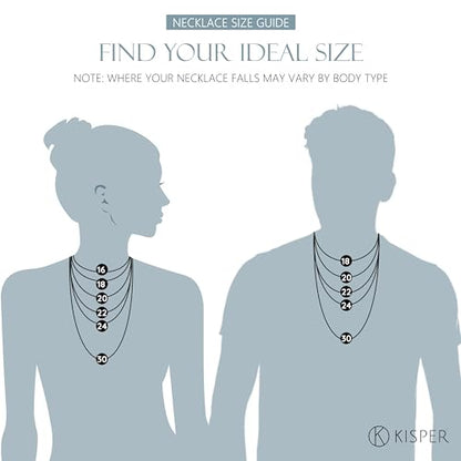 KISPER 925 Sterling Silver Rope Chain Necklace for Women 1.6mm Diamond Cut | Made in Italy, 16-30 inches, anti-tarnish, hypoallergenic, nickel-free, waterproof, lobster clasp