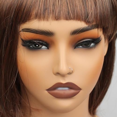 22G/20G Titanium Hinged Clicker Nose Ring Sleeper Piercing Hoop