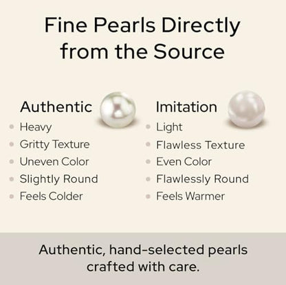 The Pearl Source Real Freshwater Pearl Bracelet for Women, Gold Plated AAAA Genuine Cultured Freshwater Pearls, White Pearl Bracelet, Fine Jewelry Gift