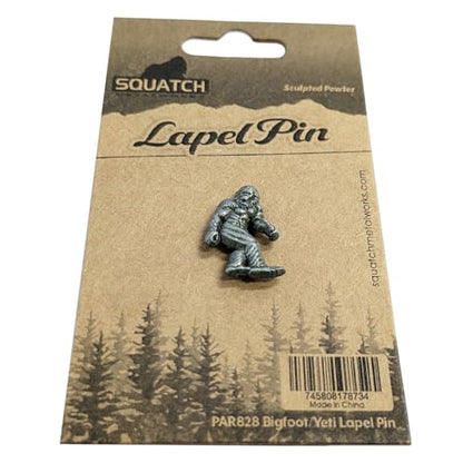 Bigfoot Enamel Lapel Pin - for Fans of Bigfoot and Sasquatch - style: Pewter Squatch