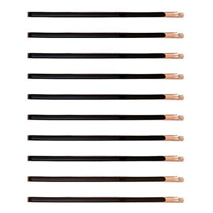 Yishenyishi Pack of 10 Curved Jumbo Bobby Pins,Hair Clips (Black-10pcs) - color: Black
