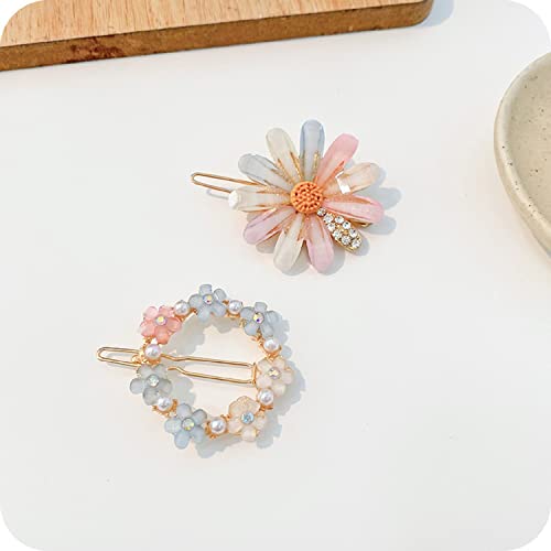 Hair Clip, 20PCS Rhinestone Flower Hair Clip Bobby Pin, Bling Crystal Love Pins Handmade Metal Headwear Hair Clips for Women's and Girls' Hair Accessories | 20PCS,Handmade metal headwear Hair clips Hair clips for women's and girls' hair accessories - colo
