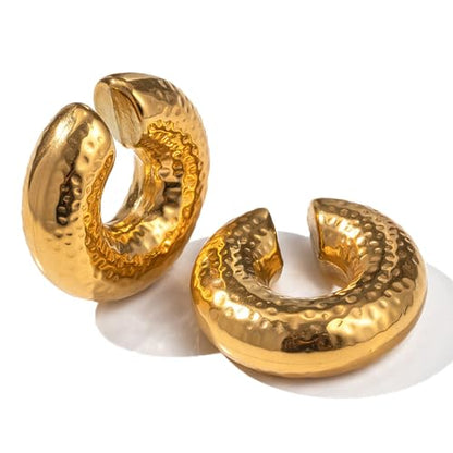 Gold Plated Ear Cuff Earrings for Women Non Piercing - Hypoallergenic Ear Cuffs Silver/Gold Non Tarnish Clip on Cartilage Earrings Fake Earring Set - color: A8:ear cuff