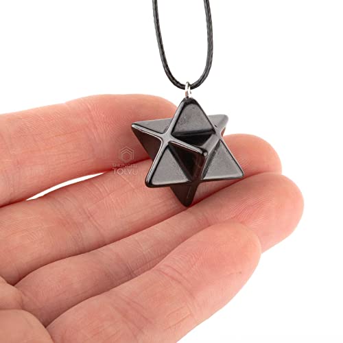 Shungite Pendants - Various Geometric Shapes - Authentic Stone - Certified - style: Merkaba