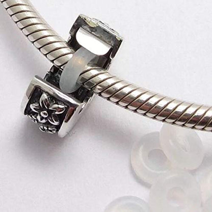 RUBYCA 20pcs Gold Color Clip Lock Stopper Clasp Beads DIY fit European Charm Bracelet Model 084 - color: Model 084 Gold Plated, size: 20 PCS