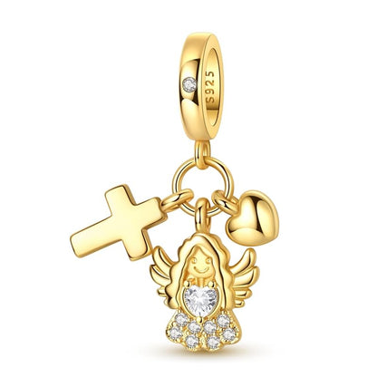 Birthday Fashion Heart Dangle Charm for Bracelets and Necklace Pendant Bead Charms Jewelry Present for Women Family Friends - style: Cat Holding Heart