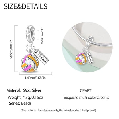 LNQOBU 925 Sterling Silver Charms for Bracelets Dangle Pendant fit Pandora Bracelets or Necklaces Jewelry Woman Gift Beads Charm (With one Spacer Beads) - style: Charms Bead 1661