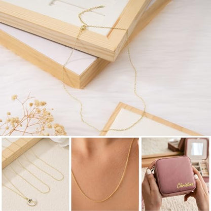 GTVOODX 20 Pcs 14k Gold Plated Stainless Steel Necklace Chains Bulk 18 inch Dainty Cable Chain Pack with Extender Lobster Clasps for DIY Jewelry Making - color: 14K Gold, size: 18 Inch