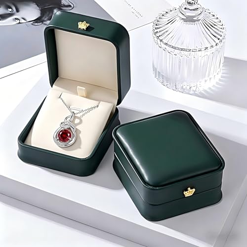 Teardrop Birthstone Necklace for Women 14K Gold/White Gold Elegant Ribbon Pendent Anniversary Love Birthday Gifts for Mom Women, 18"+2" Inches - color: White Gold-01-Jan Birthstone
