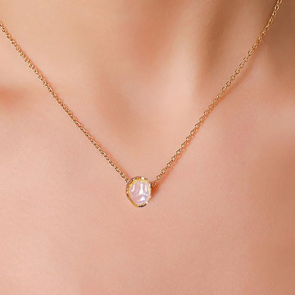 Baroque Pearl Necklaces for Women, Single Pearl Dainty Gold Necklace，Drop Pendant Necklace with Irregular Pearls Vintage Wedding Jewelry