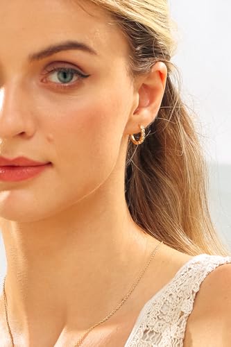Round Huggie Ear Cuff Gold Earrings for Women | 18K Gold Plated Cubic Zirconia Sparkling | Clip On Cartilage| Simulated Diamond Bezel-Set CZ Huggie Hoop Earrings - color: Huggies - Silver