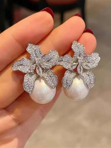 Retro Pearl Stud Drop Earrings Elegant Faux Pearl Stud Earrings For Women Exquisite Wedding Engagement Jewelry Gifts - style: Style 1