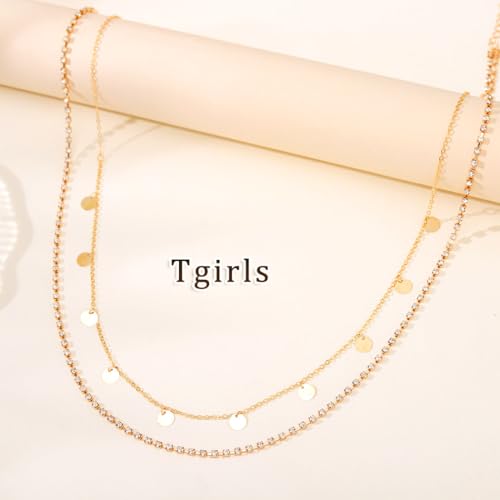 Tgirls Gold Waist Chain for Women Rhinestone Layered Belly Chains Beads Body Chain Heart-Shaped Beach Body Jewelry for Summer - style: Rhinestone