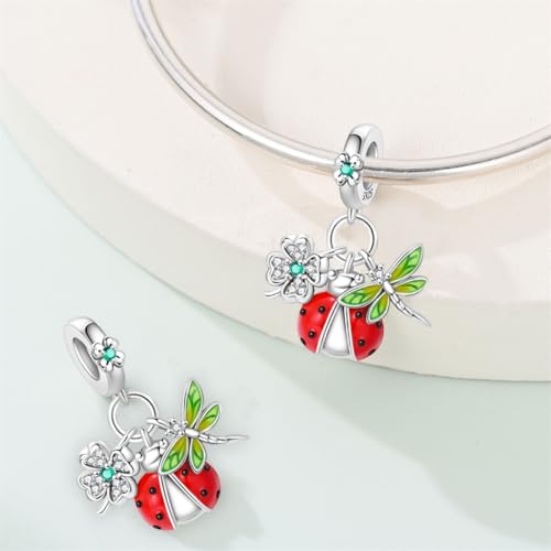 Pandach Animal Charm Bead fits Charms Bracelets for Woman-925 Sterling Silver Dangle Pendant Bead,Jewelry Beads Gifts for Women Bracelet&Necklace - style: Romantic Nature Pendant