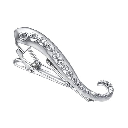 Yoursfs Novelty Marine Animals Tie Clip for Men Shark Whale Unique Cool Personalized Business Tie Bar Pin Jewelry for Valentine's Day Gifts - style: Unique Octopus