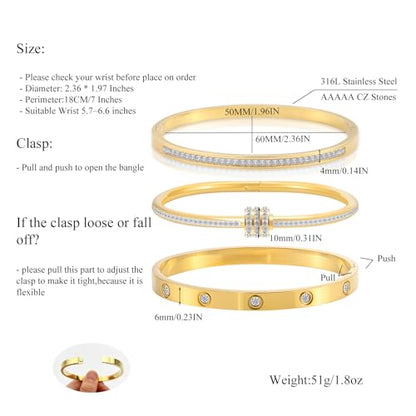 Camhanno Stackable Silver Bracelets for Women Stainless Steel Love & Friendship Bangle, Mothers Day Valentines Birthday Christmas Jewelry Gifts for Mom Her Wife Grandma - style: Style 4