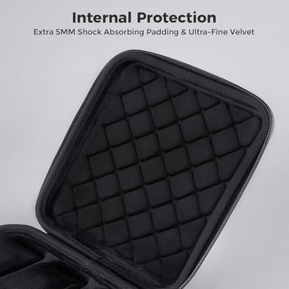 ProCase 6-Slot Travel Watch Case for Men, Hard Shell Storage Box -Black | Travel Watch Box for Watch Bracelet Accessories, Zippered Organizer Bag Fathers Day Gift for Dad - size: 6 Slots