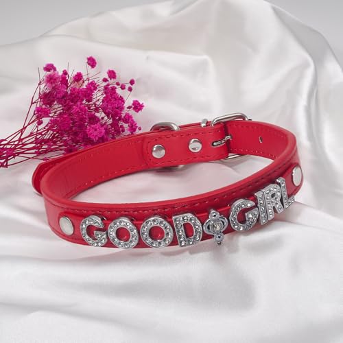Red Choker Necklace for Women Men, Leather Choker Collar Gothic Body Chain, Rave Punk Goth Jewelry for Rave Halloween Sexy Cosplay - style: GOOD GIR