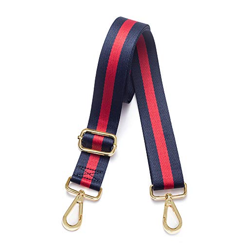 Kolti Purse Strap Replacement Crossbody Handbag Stripe Wide Adjustable - color: Gold Buckle-15