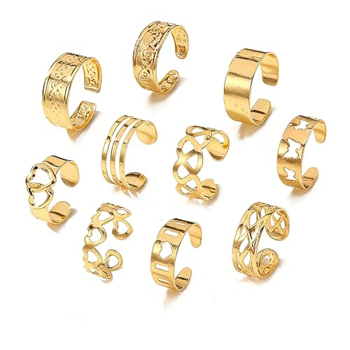 Toe Rings for Women Adjustable Toe Rings for Women Open Toe Ring Summer Beach Foot Jewelry - style: A - G