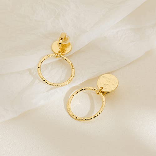 MUYAN Gold Clip On Drop Earrings for Women Non Piercing Dangle Earrings Fashion Jewelry - color: D Clip Gold