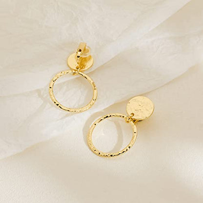 MUYAN Gold Clip On Drop Earrings for Women Non Piercing Dangle Earrings Fashion Jewelry - color: D Clip Gold