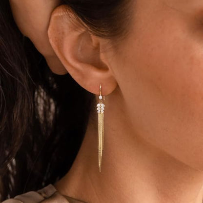Dangle Earrings for Women,Dainty 14K Gold Plated Long Earrings Statement Gold Drop Earrings Unique Long Earrings For Women Trendy Jewelry Fashion Accessories - color: dangle2-Gold