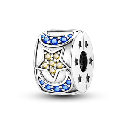 Pandach 925 sterling silver Clip Spacer Charm for Bracelet Clip Lock Stopper Bead Spacer European Openable Beads 2Pcs - style: 2-KJC891