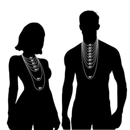 Square Rolo Chain Necklace Stainless Steel Round Box Necklace for Men Women/2mm-7mm/16Inch-36Inch - color: Stainless Steel-Black, size: 16 Inches, style: 2 mm width