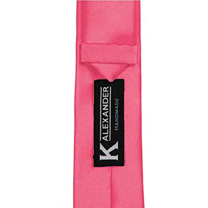 K. Alexander Skinny Ties - Multiple Solid Colors - Classic 2" width - color: Hot Pink