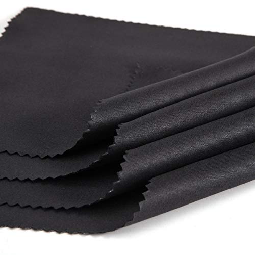TRIUMPH VISION Eyeglass Cleaning Cloth Glasses Cleaner Microfiber 12 Pack | Eye Glass Eyewear Sunglass Wipes Clean Polish Dry Lens Screen Jewelry Watch Mirror Streak Scratch Lint Free Thick Soft 12Pack - color: Black, size: 6x7