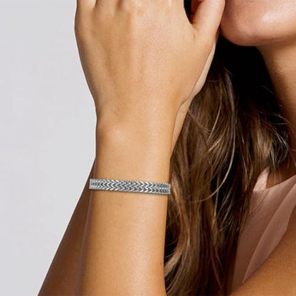 Gold Bracelets Cuban Link Bracelet Gold Jewelry Bangle for Women - color: Silver