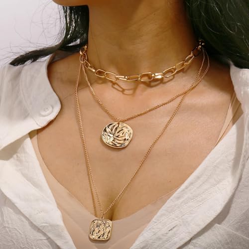 NEWITIN 61 Pieces Rose Gold Jewelry Set for Women Fashion Costume Jewelry | Bohemian Jewelry, Inlaid Cubic Zirconia, Gold Plated Necklace Bracelets Rings Earrings Set for Women Party Daily, Women Gifts - color: Gold