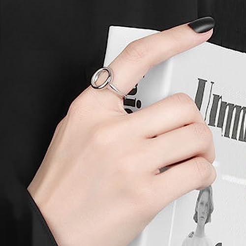 925 Sterling Silver Rings Handmade Rings Adjustable Open Teardrop Rings Waterdrop Ring for Women - color: Color 6