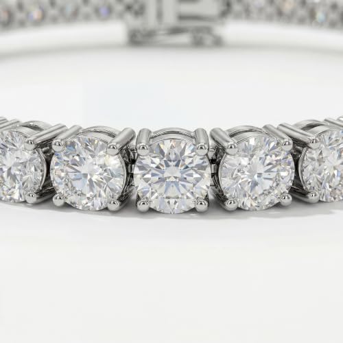 Tennis Bracelet for Women, Cubic Zirconia, Gold or Rhodium, 1.5-3mm | 18K Gold-Plated or Rhodium-Plated Brass, Cubic Zirconia, 1.5-3mm Widths, 6.5-7.5 in, Fade-Resistant, Jewelry Gift Box Ready - color: 3MM | Rhodium-Plated | 7 in