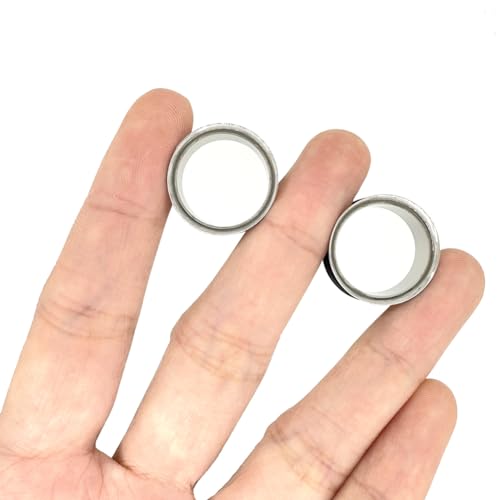 HEKEUOR Ear Tunnels Stretching Kit Stainless Steel Gauge Plugs Set Single Flared Stretching Kit 00g 7/16 1/2 9/16 5/8 3/4 7/8 1 Inch - style: 11/16" (18MM)
